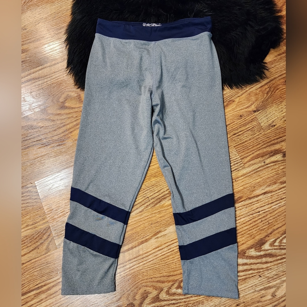 S2 Sportswear Athletic - Legging Capri - Gray and Navy Blue - Size: L